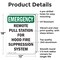 Signmission Remote Pull Station For Hood Fire Emergency Sign, Aluminum, 12in W x 18in L, 2PK OS-2PACK-EM-A-1218-V-10534 - alternate 2
